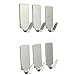 Stainless steel Wall Hooks Adhesive - Set of 10 - wall Hangers without nails - Extra Heavy Duty 16 lbs