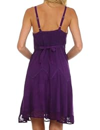 Vestido a media pierna con tirantes finos ajustables de rayón lavado a la piedra de Sakkas