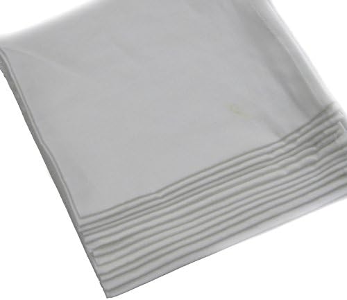 100% Premium Cotton Re-usable Dinner Napkin - White. Pack of 12 ( 18 x 18 ). Easy wash and Quick Dry napkins.