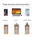 128GB iPhone USB Flash Drive, iOS Memory Stick, iPad External Storage Expansion for iOS Android PC Laptops (Gold)