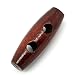 Rockin Beads Brand Toggel Sewing Wood Toggle Buttons 34x12mm 1-1/4x1/2 Inch Stained Chery Oval 2 4mm Holes Sold Per Pack of 50