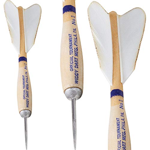Widdy Classic American Style Steel Tip Darts, 12 Pack Sporting Goods