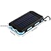 F.Dorla 20000mAh Power Bank Solar Charger Waterproof Portable External Battery USB Charger Built in LED light with Compass for iPad iPhone Android cellphones, 9 Colors Avaliable (Black+Blue)