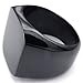 KONOV Mens Biker Polished Stainless Steel Ring, Signet, Black, Size 12
