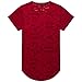 UNRESTRAINED Mens Casual Shirts Urban Hip Hop Clothing for Men Red M