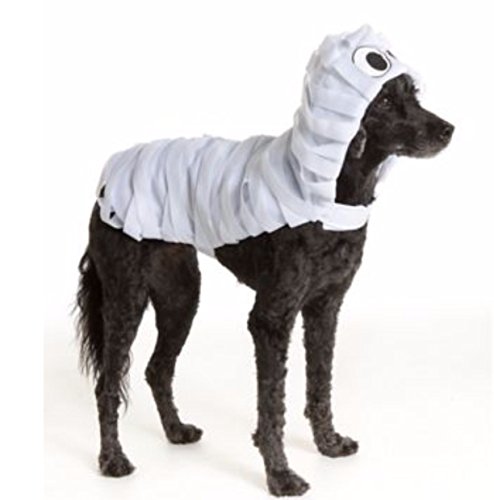 Pet Halloween White Mummy Monster Wrapped Pet Costume SMALL Dog Puppy Clothing