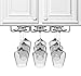 Useful Home | Under Cabinet Hanging Stemware Rack Hold Up To 9 Wine Glasses