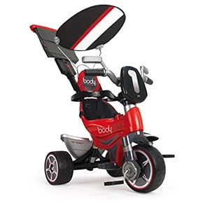 INJUSA (325 Triciclo Infantil Body Sport Evolutivo con Control Parental de Dirección para Niños +10M, Color Rojo, 12m