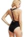Verdusa Women's Sleeveless Sexy Deep V Neck Cross Back, Black, Size Small