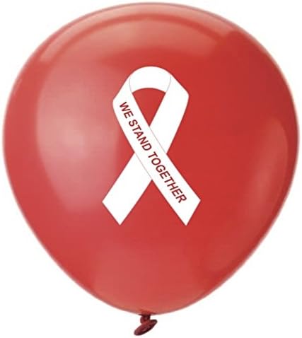 Red Ribbon Awareness Balloon 15 Fundraiser Pack