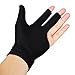 Gracefulvara Spandex Left Hand Three Finger Snooker Billiard Glove Black