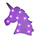 Blue Unicorn Head Purple Emitting Led Night Light Animal Shape Marquee LED Lamps Kids Children Bedroom Decortive Table Lamps Party Wedding Indoor Mood Lighting
