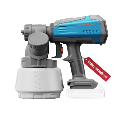 Tilswall Cordless Paint Sprayer Shark700, Fits Makita 18V (No Battery) | Brushless Motor, Side-Fill,1300ml Larger Tank, 3 Spray Patterns, Easy to Clean, Ideal for Fence, Walls, Sheds, Furniture，Blue
