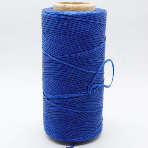 284yrd deep Blue Leather Sewing Waxed Thread 150D 1mm Leather Hand Stitching 125g - Thumbnail 6