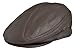 Genuine Leather Ivy Flat Cap, Made In the USA (Large/X-Large, Brown)