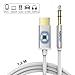 Pixel 2 USB C to 3.5mm Audio Aux Adapter, AirsFish Type C to 3.5mm Male Stereo Converter Cable, Hi-Fi/DAC Chip Headphone Cord for Pixel 2XL, Moto Z2, Samsung S8/N8, Nexus. 1.2m (Silver)