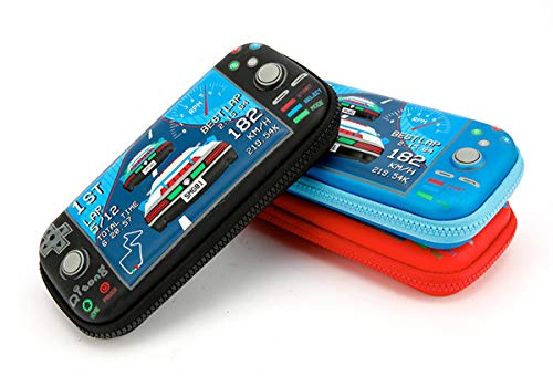 Hardtop Pencil Case for Boys - Game Controller 3D Embossed Design - Student Stationery Pencil Pouch with Zipper - Big Capacity with Compartments - Unique Gift (Black)