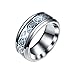 Tanyoyo 3 Pcs 8mm Celtic Dragon Rings for Men Women Stainless Steel Wedding Ring Set Size 6-14