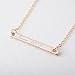 Your Name Bar Necklace 16K Gold Plated Machine Engraving Personalized Gift Charms Necklace for Wedding Graduation Anniversary Best Graduation Day Gift