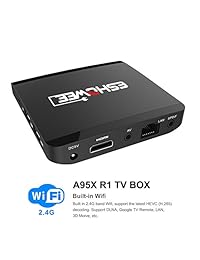 Eshowee Android 7.1 TV Box R1 Amlogic s905 W Quad Core 64 bit DDR3 1 GB 8 GB 4 K UHD WiFi y LAN DLNA H.265