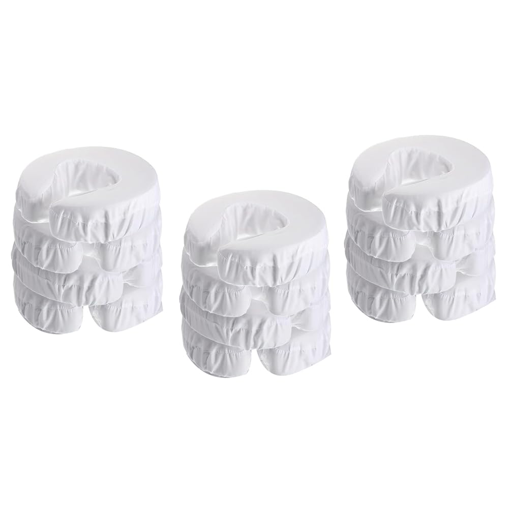 Blisfulhoks 12Pcs Face Cradle Covers for Massage Table Reusable Massage Table Rest Covers Oil Proof Headrest Cradle Sheets