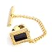 BG(0002698761) Rectangle Dark Screen Silver & Gold Tone Tie Tacks
