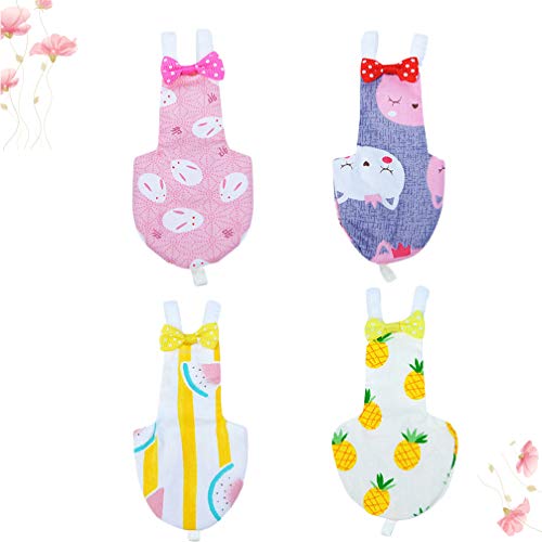 image for POPETPOP 2Pcs Bird Parrot Diaper Flight Suit Nappy,Soft Pet Pee Pad Su