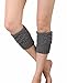 Women Winter Leg Warmer Cozy Soft Crochet Knit Boot Cuffs Toppers Socks Twin Packs by Secret Life (2 Pair Grey /White)