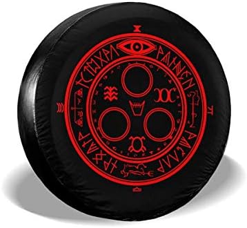 Ksiwre Spare Tire Cover Waterproof Universal Spare Wheel Tire Cover Fit for Jeep Trailer RV SUV and Many Vehicle Size 14"-17" Silent Hill