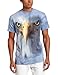 The Mountain Men's Eagle Face Adult T-Shirt, Blue, XL