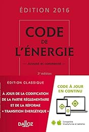 Code de l'énergie 2016