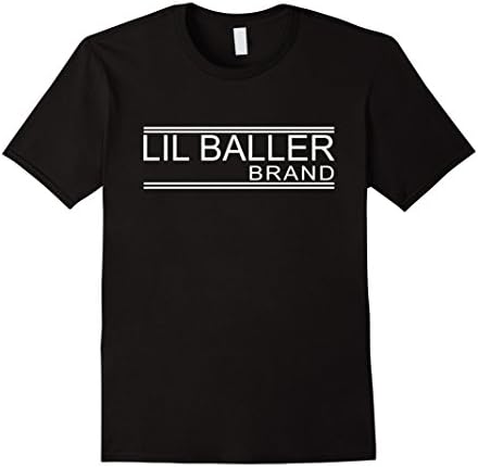 Mens Lil Baller Brand T-Shirt Basketball Shirt for Ballers 2XL Black