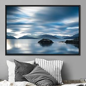 signwin Framed Canvas Wall Art Calming Waters Aerial...