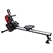Stamina X Magnetic Rower with 8 Level Magnetic Resistance, Multi-Functional Workout Monitor, and Floor Protectors (Red)