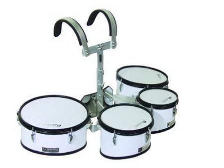 DIMAVERY MT-430 Marschtrommel-Set, weiß