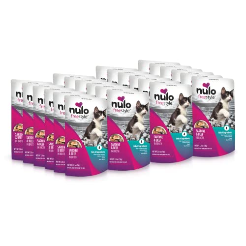 Nulo FreeStyle Cat & Kitten Wet Cat Food - Sardine & Beef in Broth, Grain-Free,…