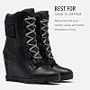 Sorel-Womens-Joan-Uptown-Mid-Lace-Boot-Rain-Waterproof-Black