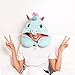 Unicorn Hooded Animal Travel Neck Pillow, Plush Toy Gift, Microbead, Adjustable Drawstring, Perfect For Airplane Travel With Comfortable Neck Support and As Unicorn Party Supplies Designed In Japan