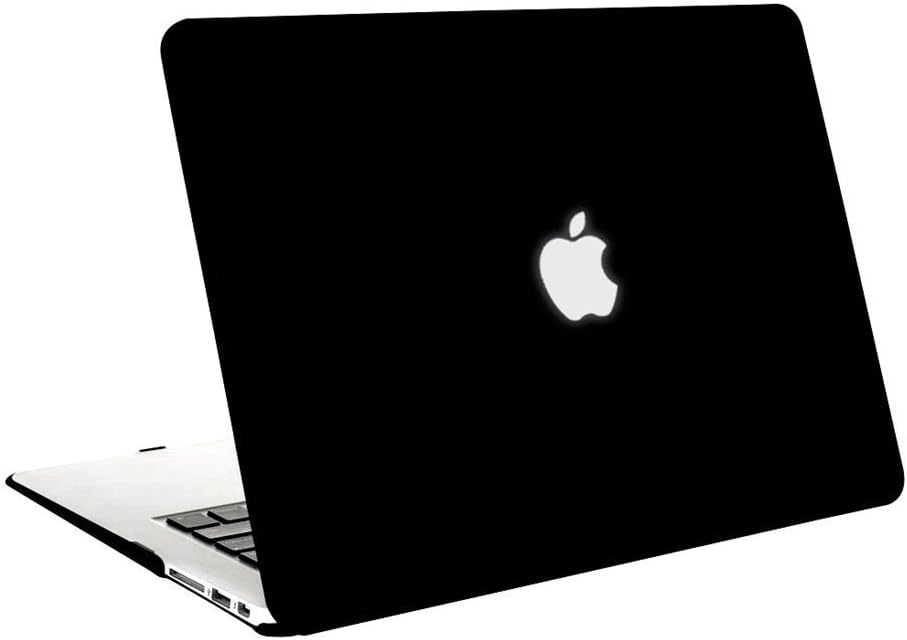 KLI - Air - 13 Inch Black See Thru Shell Hard Case Cover Rubberized for Macbook Air 13" (A1466 & A1369) (Newest Version)