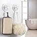 LUXEAR Suction Hooks Vacuum Suction Cup Hook 4 Pack New Design Towel Hooks for Bathroom Kitchen Hook Hangers for Home Removable Wall Vacuum Hook Holder for Smooth Tile Glass and Mirror