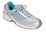 Orthofeet Verve Comfort Wide Orthopedic Diabetic Athletic Shoes for Women Turquoise Fabric & Leather 7 M US
