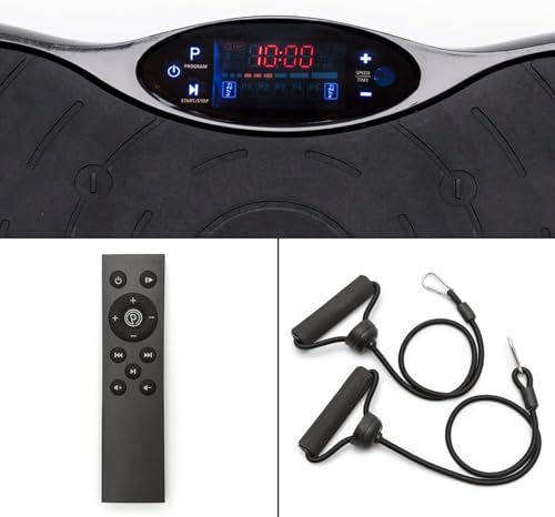 LBOYLOVE® Vibration Plate Exercise Machine，Lymphatic Drainage Machine for Weight Loss For Whole Body Workout, Vibration Fitness Trainer, Compact Designed Power Plate With Resistance Cords