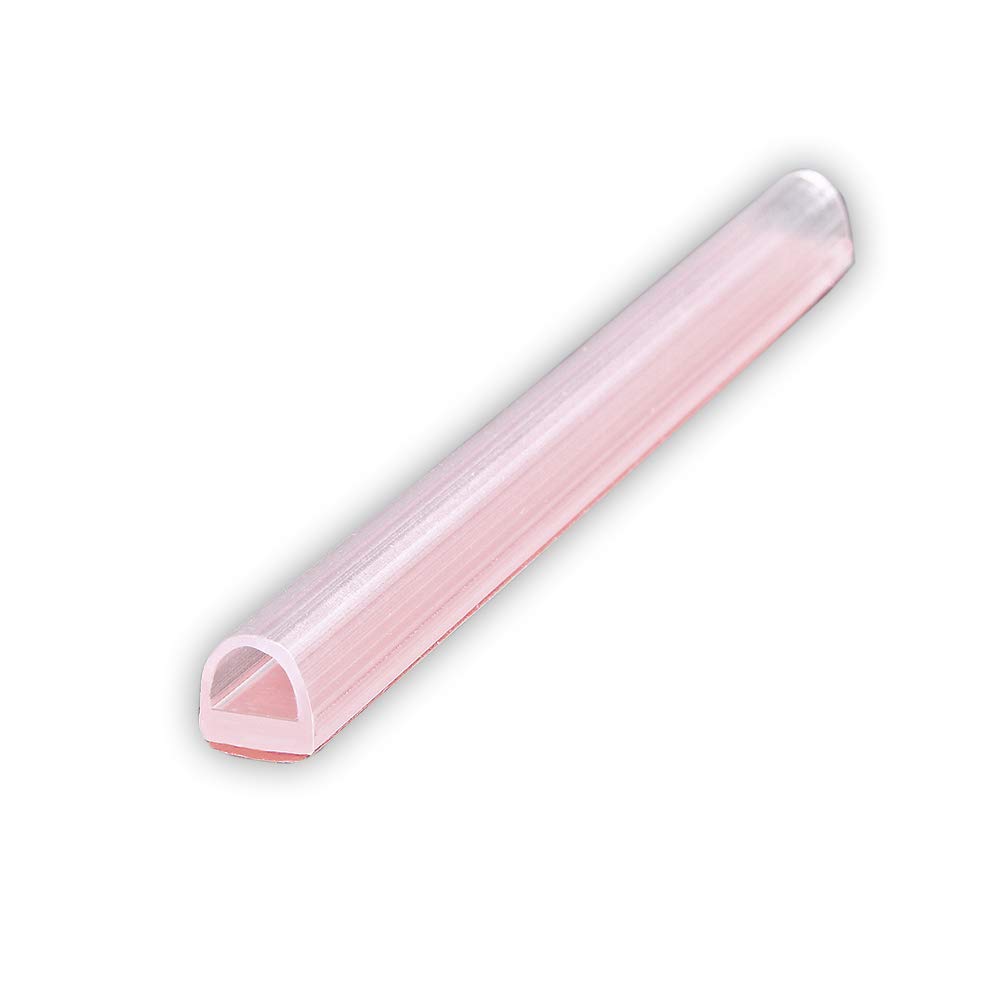 Photo 1 of eatelle Vinyl Bulb Translucent Shower Door Seal for 1/4" (6mm) Gap with Pre-Applied 3M Tape, Adhesive Bathroom Seal Strip for 1/4" Thick Glass and UP(3/8, 1/2 Glass) 95 Inch Long