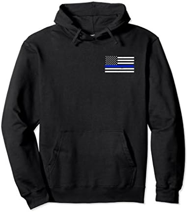 Thin Blue Line American Flag Police Hoodie