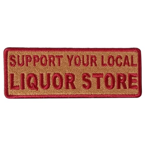 Milwaukee Leather Support Liquor Store 4" x 2" Embroidered Patch - 4W X 2H