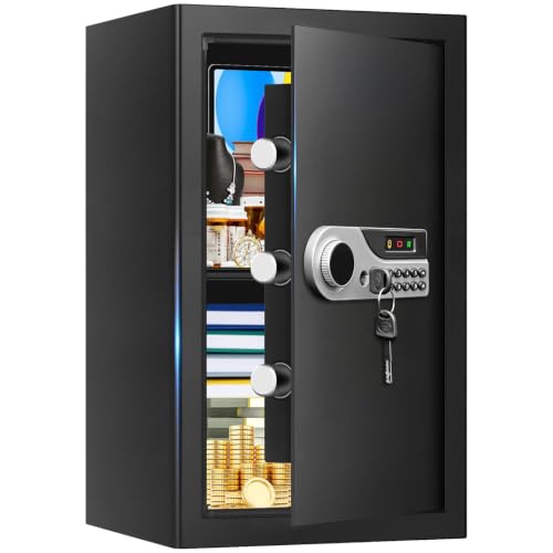 3.4 Cub Large Safes for Home Use Fire and Water Proof, Anti-Theft