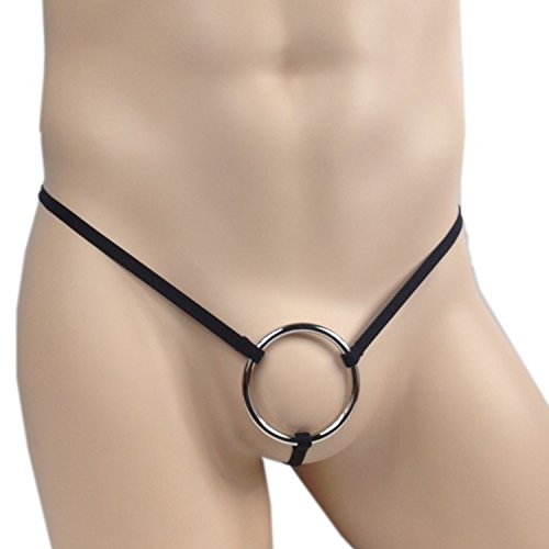 Ss queen men s sexy lingerie open c-strap metal o-ring …