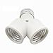 Smartdealspro 6-Pack E27 Male to 2 Female Y Shape LED CFL Light Bulb Base Converter Adapter Splitter Lamp Holder