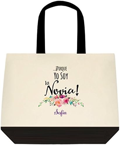 Heartfelt Hospitality "...Porque Yo Soy La Novia!" (...Because I'm the Bride!) PERSONALIZED Canvas Wedding Bride Tote Bag