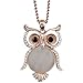 Latigerf Jewelry Women's Lucky Owl of Night Pendant Necklace and Long Chain Created-opal